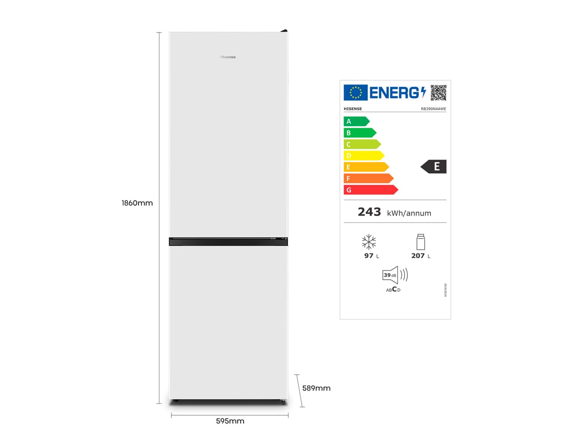 Hisense - Combinado RB390N4AWE