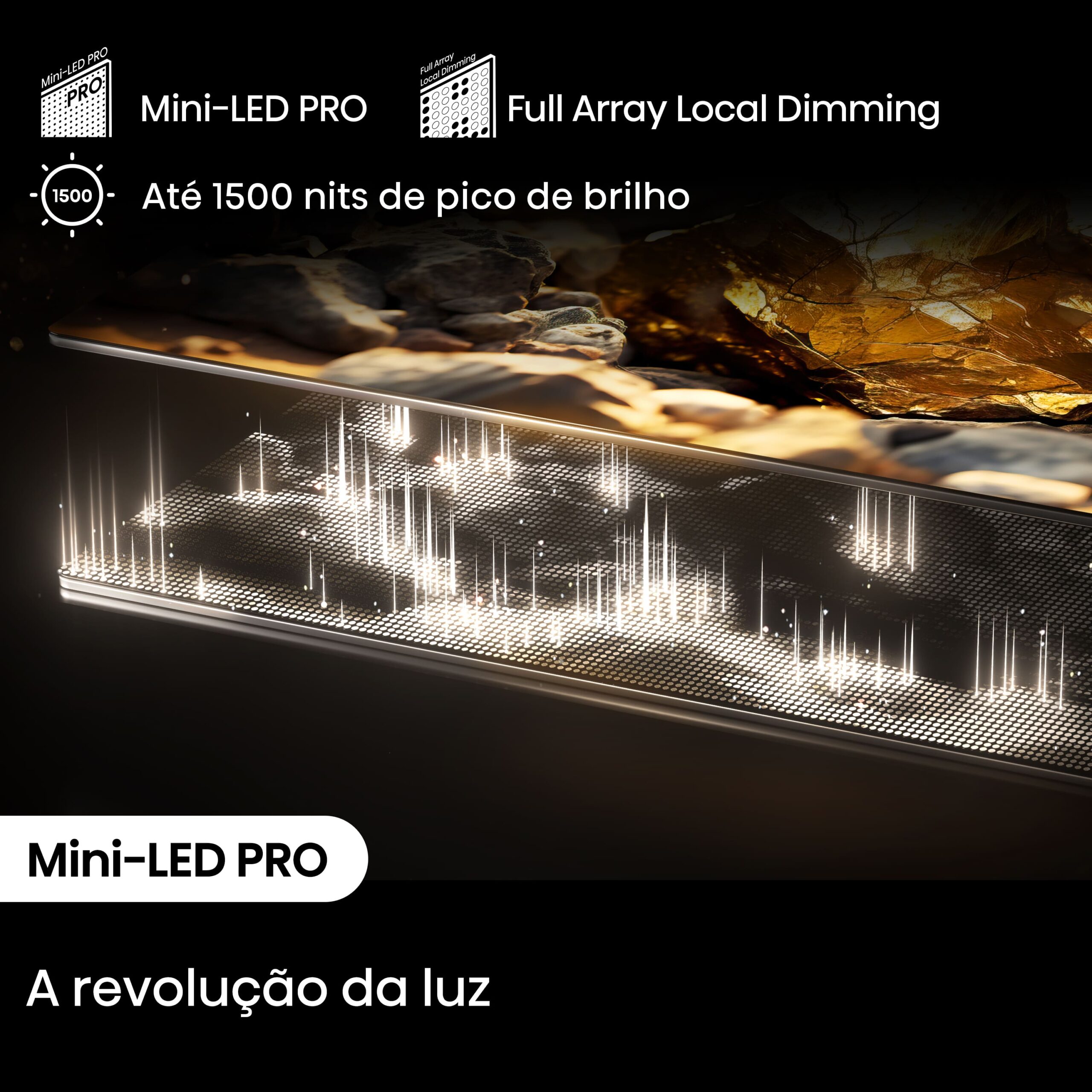 Hisense - Mini-LED TV 65U8NQ, Quantum Dot Colour, 2.1.2 Som multicanal, Modo Jogo de 144Hz
