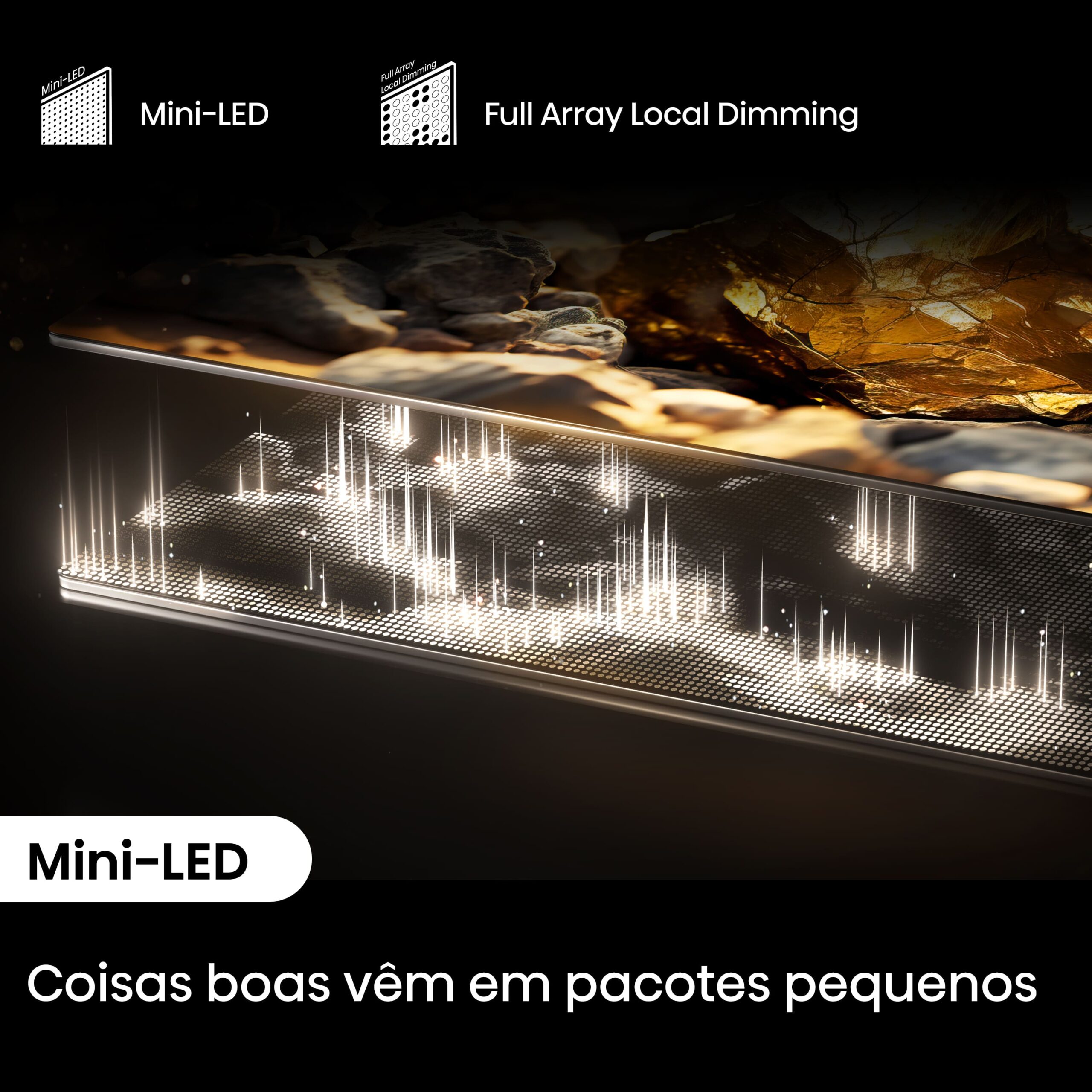 Hisense - Mini-LED TV 75U7NQ, Quantum Dot Colour, Modo Jogo de 144Hz, Full Array Local Dimming