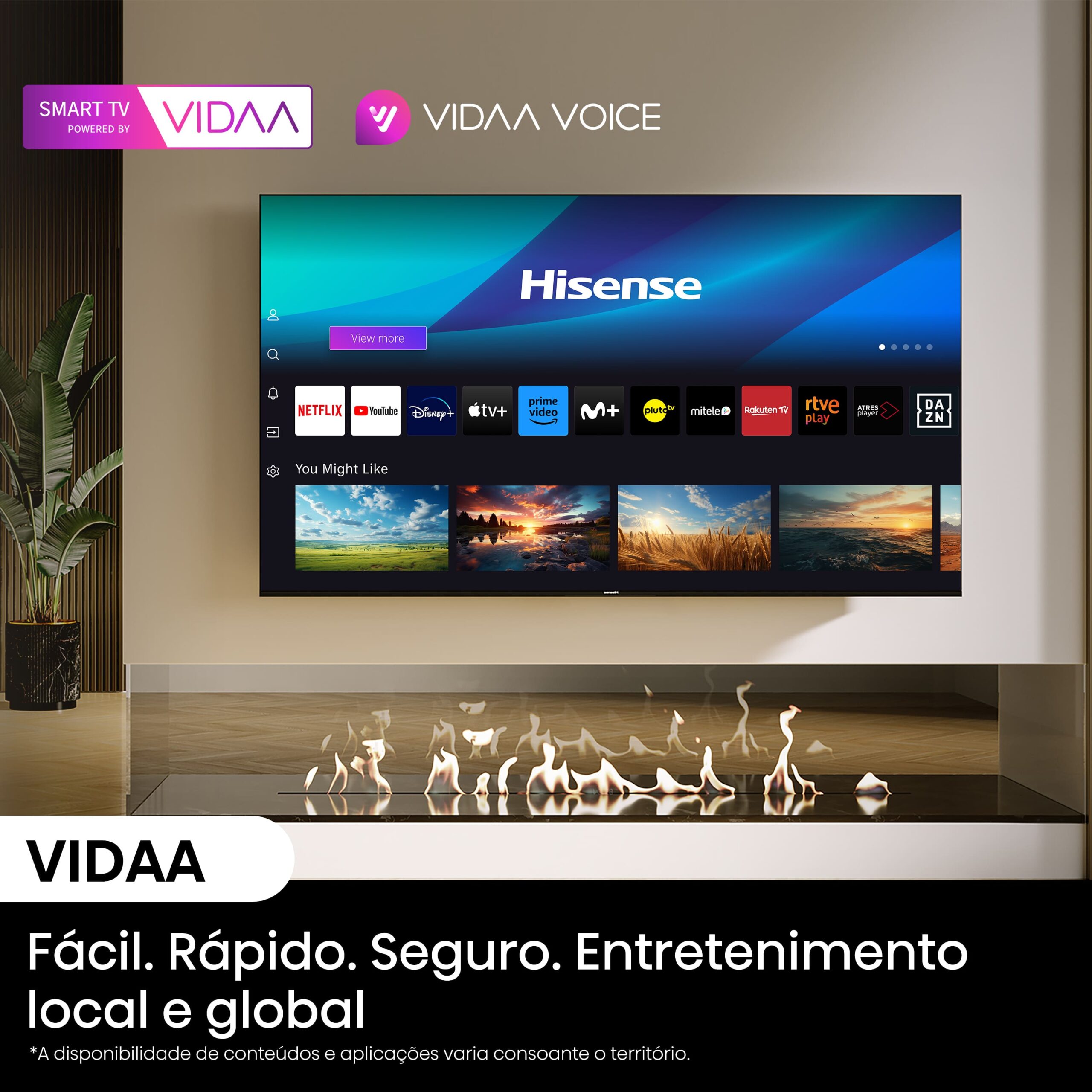 Hisense - Mini-LED TV 55U7NQ, Quantum Dot Colour, Modo Jogo de 144Hz, Full Array Local Dimming