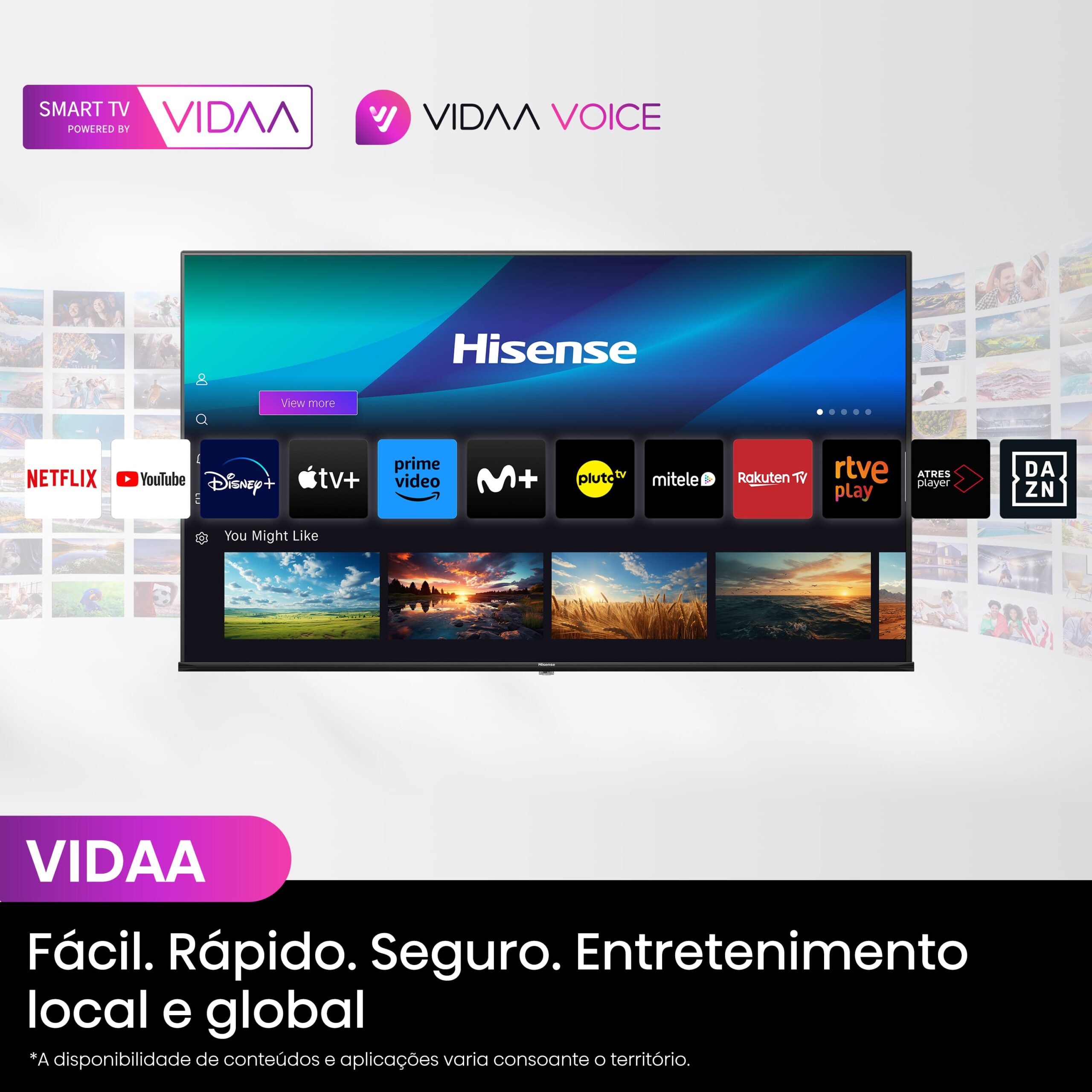 Hisense - QLED TV 43E7NQ Smart TV, Quantum Dot Colour, Dolby Vision & Atmos, Alexa Built in & VIDAA Voice