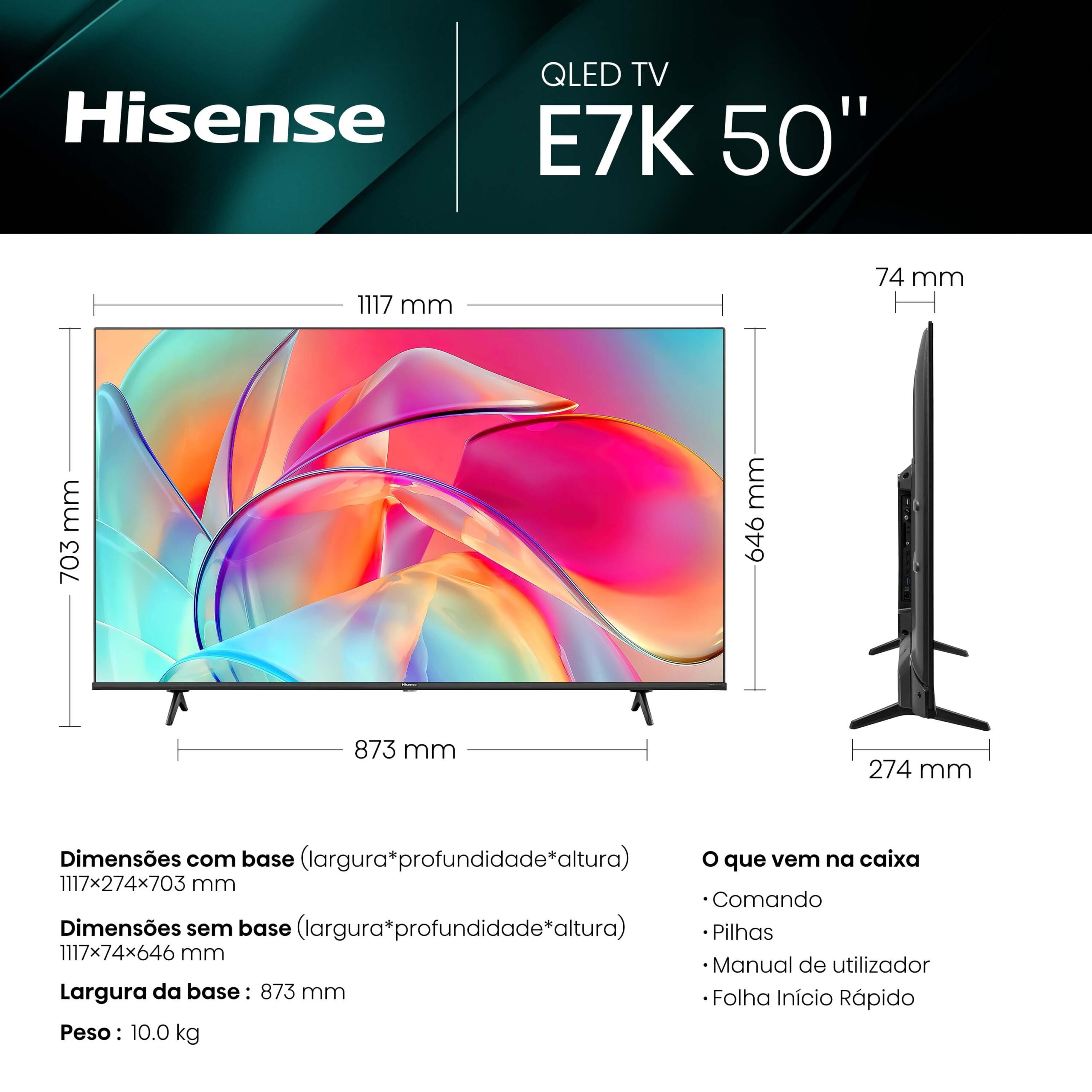 Hisense - QLED TV 50E7KQ