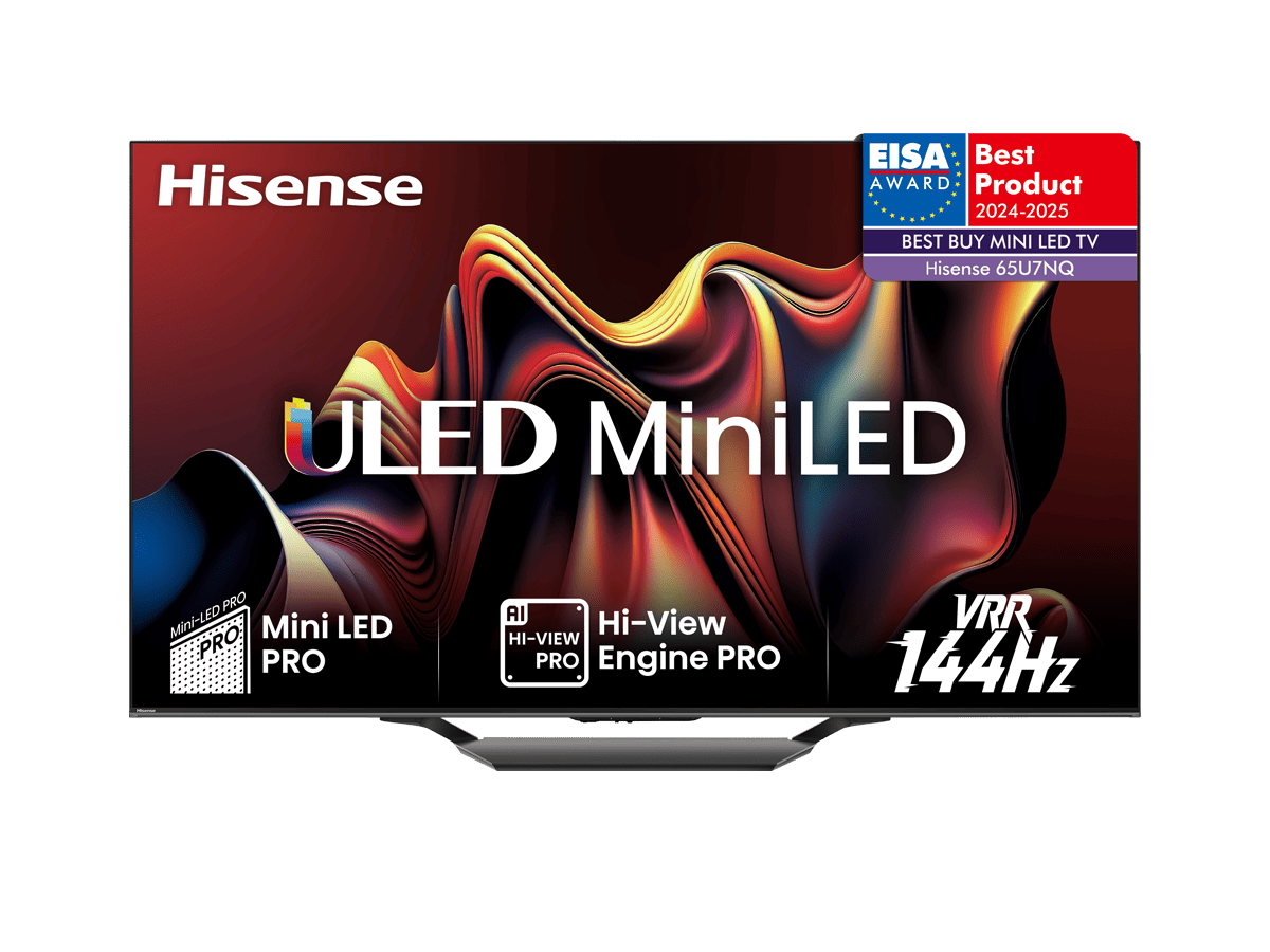 Hisense - Mini-LED TV 65U7NQ, Quantum Dot Colour, Modo Jogo de 144Hz, Full Array Local Dimming, , 