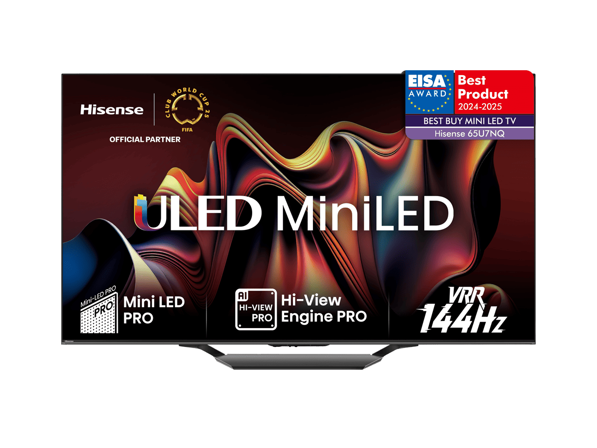 Hisense - Mini-LED TV 65U7NQ, Quantum Dot Colour, Modo Jogo de 144Hz, Full Array Local Dimming, , 