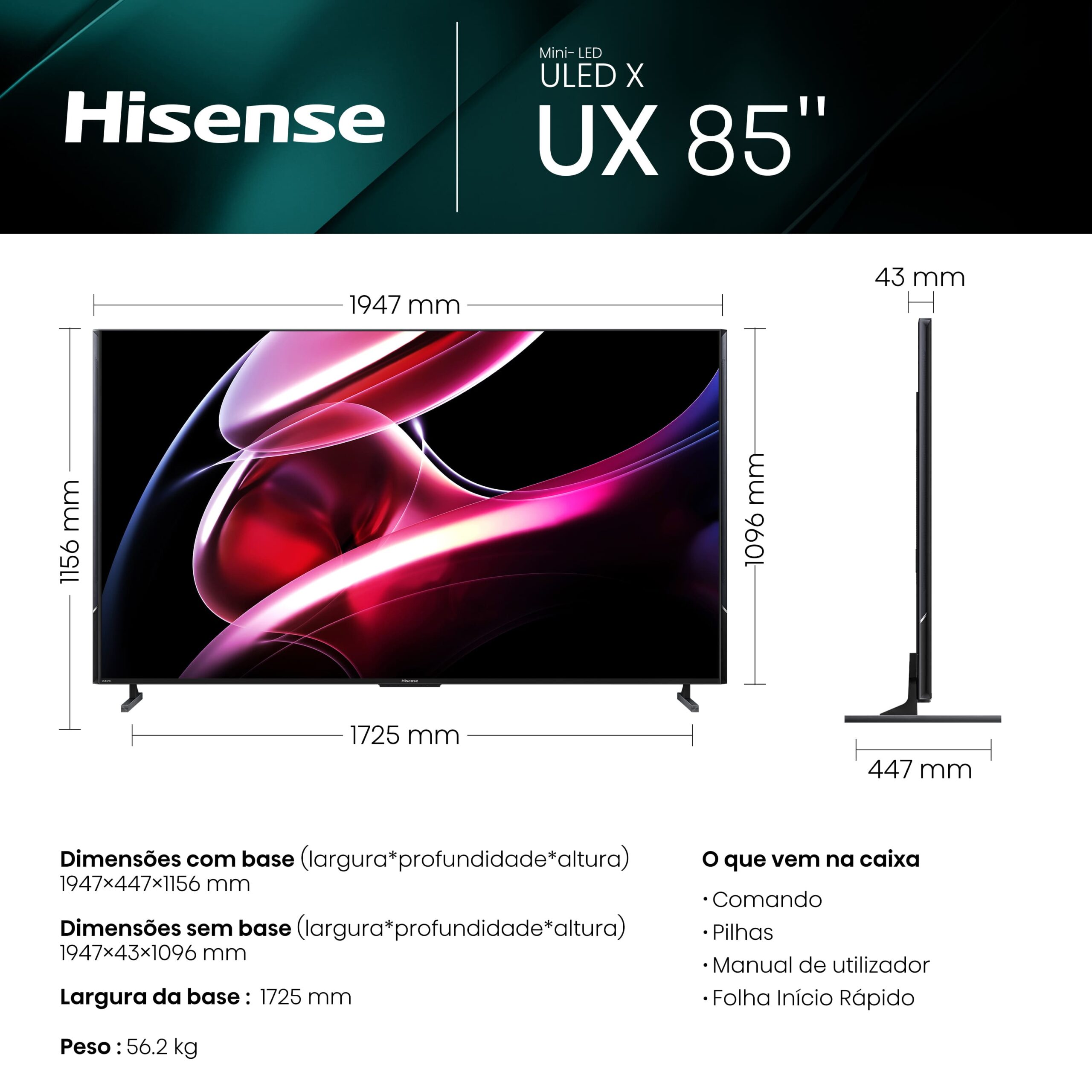 Hisense - Mini LED TV 85UXKQ