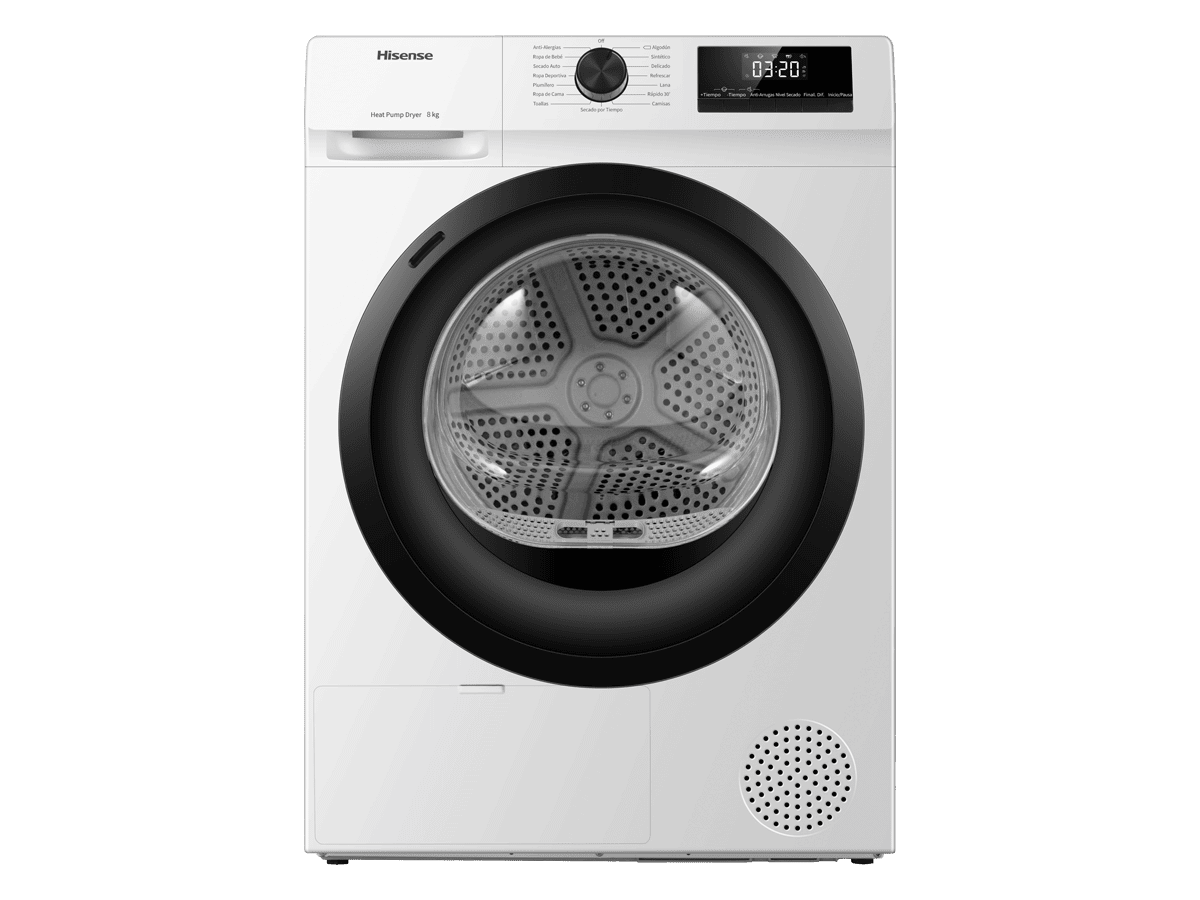 DHQE800BW2 - Máquina de Secar Roupa Serie QE, 8Kg, Classe A++