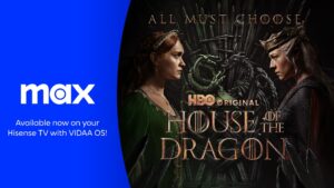 Serviço de Streaming Max disponível na plataforma Hisense VIDAA