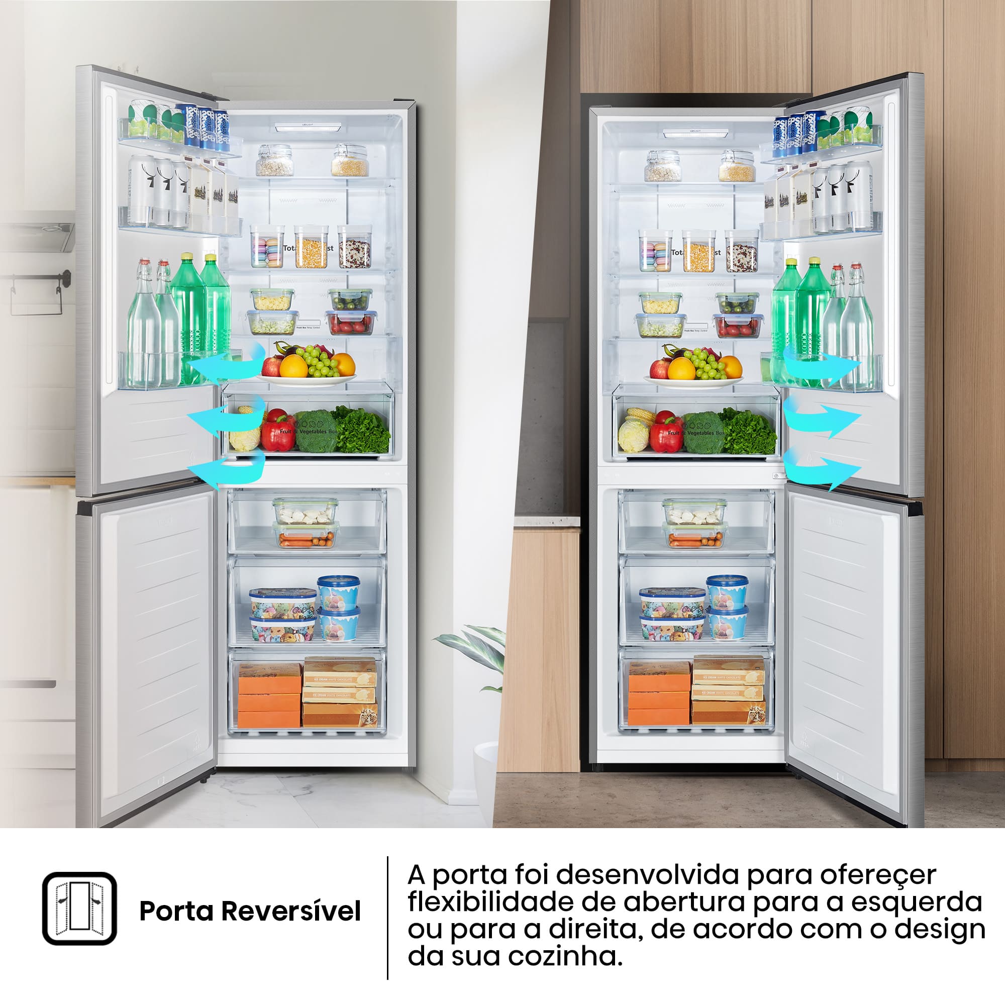 Hisense - RB390N4BCC – Combinado 2 Portas, Classe C; 304L