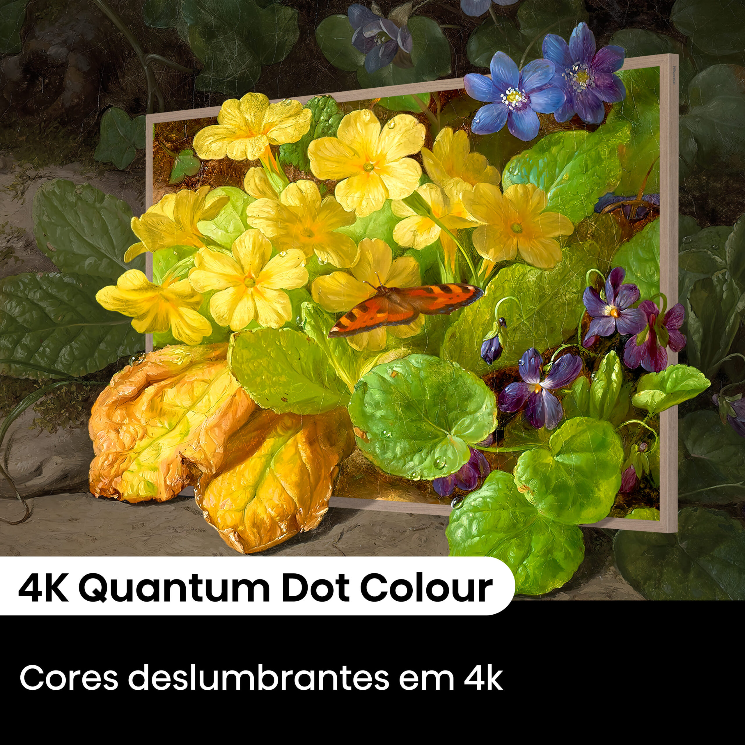 Hisense - Canvas TV 55S7NQ, Modo Arte, Ecrã Hi-Mate, Design Ultraslim, 4K Quantum Dot Colour, 144HZ, Lifestyle